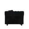 3 In 1 Pull Out Sofa Bed, Convertible Sleeper Sofa Bed, King Size Sofa Bed, Chaise Lounge, Velvet T3 Seater Sofa With Movable Ottoman, Tufted Design - Black - Image 24