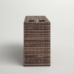 Outdoor Side Table Durable Construction - Brown