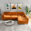 Christian - Sectional Sofa Right Facing - Burnt Orange - Image 7