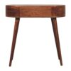 Rounded Small Console Table - Walnut - Image 4