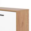 Freestanding Shoe Storage Cabinet With 3 Flip Drawers - White / Natural - Image 19