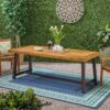 Equilibrium - Outdoor Dining Table With Wooden Frame And Slat Top - Teak - Image 9