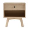 Mid-Century Modern Minimalist 1 Drawer Nightstand - Coastal Oak - Image 2