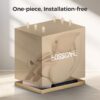 Bosscare - 3D Zero Gravity Massage Chair, Full Body Shiatsu Recliner With App - Beige / Gold - Image 11