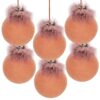 Christmas Ball Ornaments, Glass Decorative Hanging Ball Christmas Tree Ornaments For Holiday Party Decorations (Set of 6) - Brown - Image 2