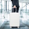 Set 3 Pieces 20" / 24" / 28" Abs Spinner Wheel Luggage, Matching Color, With Combination Lock - White - Image 4