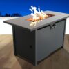 Outdoor Fire Pit Table With Lid & High-Quality Materials - Black - Image 5