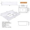 Bianco Carrara Venato Marble Vanity Top With Undermount Sink And Backsplash - White - Image 7