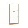 Freestanding Shoe Storage Cabinet With 3 Flip Drawers - White / Natural - Image 22