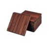 10 Piece Interlocking Deck Tiles Striped Pattern, Square Acacia Hardwood Outdoor Flooring For Patio, Bancony, Pool Side - Brown - Image 18