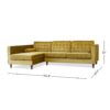 Christian - Sectional Sofa Right Facing - Blue - Image 10