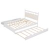 Queen Size Storage Platform Bed With 2 Big Drawers Twin Size Trundle - White - Image 5