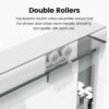 Semi Frameless Double Sliding Shower Door With SGCC Tempered Glass - Chrome - Image 6