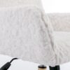 Office Chair, Artificial Rabbit Hair Home Office Chair With Golden Metal Base, Adjustable Desk Chair Swivel Office Chair, Vanity Chair - Beige - Image 12