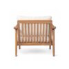 Mid Century Modern Outdoor Lounge Chair With Cushions Solid Wood For Patio, Garden, Balcony - Teak - Image 9