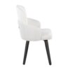 Dahlia - Contemporary Dining Chair (Set of 2) - Black / Cream - Velvet - Image 3