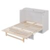 Full Size Murphy Bed With Large Drawers, Space Saving Design - White - Image 12