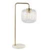 Haven - Clear Table Lamp, Button Control - Gold / White / White Marble - Image 6