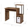 Lyphre - Computer Desk - Weathered Oak / Black - Image 7