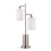 Cannes - Contemporary Table Lamp - Nickel / White - Image 4