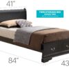Louis Phillipe - Twin Elegant Storage Bed - Black - Image 6