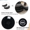 360° Swivel Accent Barrel Chair With Storage Ottoman & 4 Pillows, Modern Chenille Leisure Chair Round Accent For Living Room - Gray - Image 4