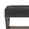 Salinger - Large Ottoman Bench - Distressed Black - Image 5
