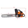 58Cc Gasoline Chainsaw 20" For Tree And Wood Cutting Epa Compliant - Orange - Image 2