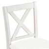 5 Pieces Counter Height Rustic Farmhouse Dining Room Wooden Bar Table Set With 2 Stools And 2 Chairs - White - Image 15