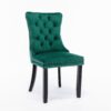 Nikki - Modern, High-End Tufted Solid Wood Contemporary Velvet Upholstered Dining Chair With Wood Legs Nailhead Trim (Set of 2) - Green - Image 4