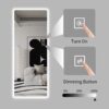 Full Length Mirror Lighted Vanity Body Mirror LED Mirror Wall-Mounted Mirror Big Size Rounded Corners, Bedroom, Living Room, Dressing Room, Hotel - Clear - Image 6
