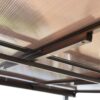 10 X 12 Ft Wall Mounted Outdoor Pergola Gazebo, Heavy Duty Metal Awning With Roof - Gray - Image 12