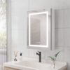 20 X 28" Bathroom Medicine Cabinet With Mirror Wall Mounted LED Bathroom Mirror Cabinet With Lights, Anti-Fog, Waterproof, Dimmable, 3000K~6000K, Single Door, Touch Swich, Storage Shelves - Silver - Image 3