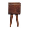 Extra Mini Minimalist Open Curved Bedside Table - Chestnut - Image 4