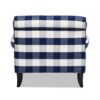 Alana Lawson - Accent Arm Chair Casters - Blue Lattice - Image 4