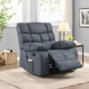 Contemporary Massage Recliner With Pillow Tufted Design - Charcoal - Image 5