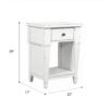 Coastal 1 Drawer Nightstand - White - Image 6