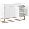 Modern Sideboard Elegant Buffet Cabinet With Large Storage Space For Dining Room, Entryway - White - Image 14