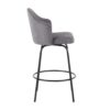 Ahoy - Contemporary Fixed Height Counter Stool (Set of 2) - Black / Gray - Image 3