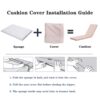 2 Piece Outdoor Chaise Lounge Cushion Set Replacement Cushions For Patio Furniture - Khaki - Image 6