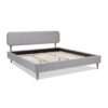 Diego - King Low Upholstered Platform Bed - Light Gray - Image 5