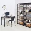 Harry - Contemporary Wood And Metal Computer Desk - Black / Gray - Image 4