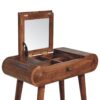 Mini Dressing Table With Foldable Mirror - Caramel - Image 5