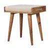 Boucle Tray Style Footstool - Cream - Image 5