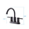 Elegant 2 Handle Bathroom Faucet With 360 Degree High Arc Swivel, Stainless Steel - Oil Rubbed Bronze - Image 3
