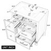 Bathroom Vanity With Ceramic Sink, Flip Out Drawer Design For Plumbing, Soft Close Drawers - Black - Image 3