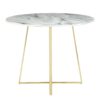 Cosmo - Contemporary / Glam Dining Table - Gold / White - Image 5