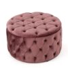 Modern Glam Ottoman With Button Tufted Diamond Stitch - Blush - Image 8