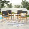 Cordoba - Dining Chair Set With Acacia Wood Frame And Textilen Upholstery (Set of 2) - Teak - Image 18