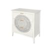 3 Drawer Cabinet With Hollow Carved 3 Drawer Dresser Storage Chest With Metal Handles For Entryway Living Room Bedroom - Beige - Image 16